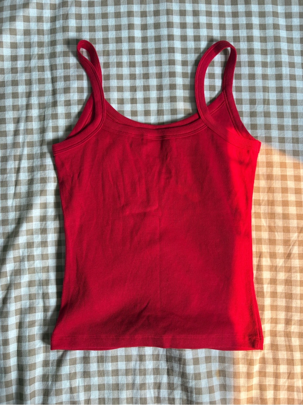 Aritzia Red Homestretch Ribbed Tank Top - Picture 2 of 3
